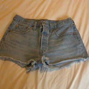 Levi's Light Blue Jean Shorts